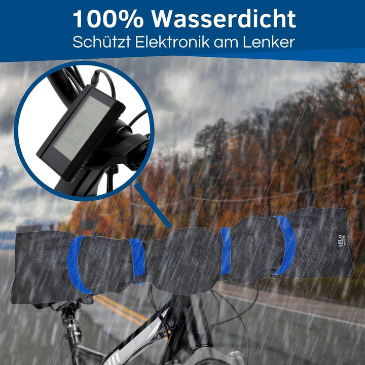 HiLo sports Lenkerschutzhülle E-Bike wasserdicht - [Für alle Fahrradlenker] - Passt auch für grosse