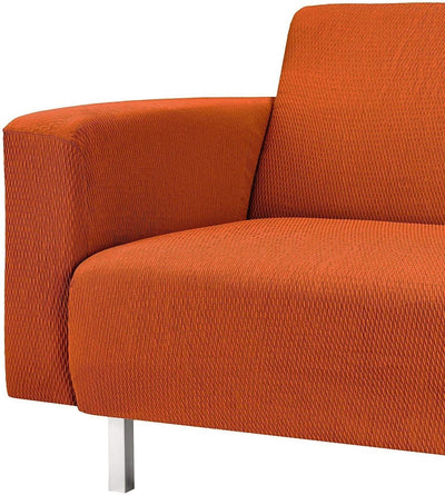 Martina Home - Sofabezug für Chaise Longue, Modell Túnez, Stoff, Orange, kurzes Eckteil rechts kurze