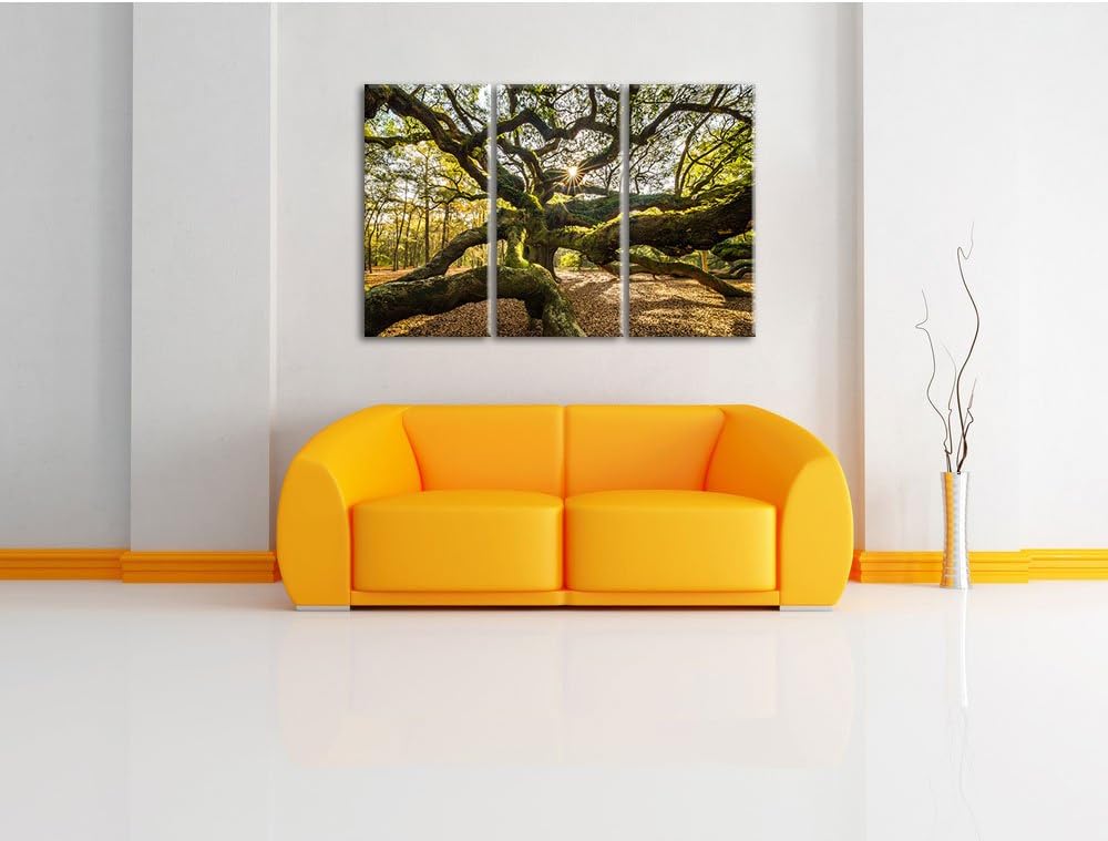 Pixxprint gigantisch verzweigter Baum als Leinwandbild | Grösse: 3 Teilig (120x80) | Wandbild| Kunst
