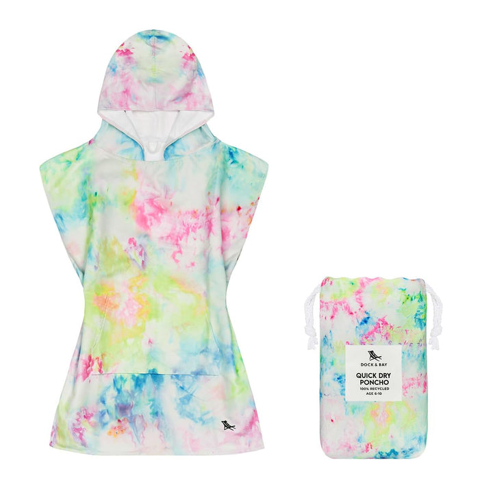 Dock & Bay Poncho mit Kapuze - Für Kinder - Super saugfähig, schnell trockend - Inklusive Tasche - K