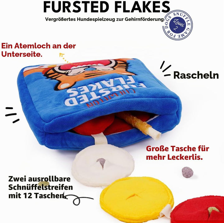 CHEWFFON Interaktives Hundespielzeug, Bereicherung Schnüffel-Knister-Leckerli-Puzzle-Spielzeug Gegen