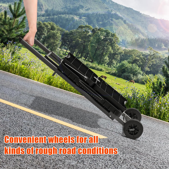 GFTIME Tragbarer Grillwagen für Weber, Ninja, Ooni, Blackstone, Nexgrill, Traeger und den meisten tr