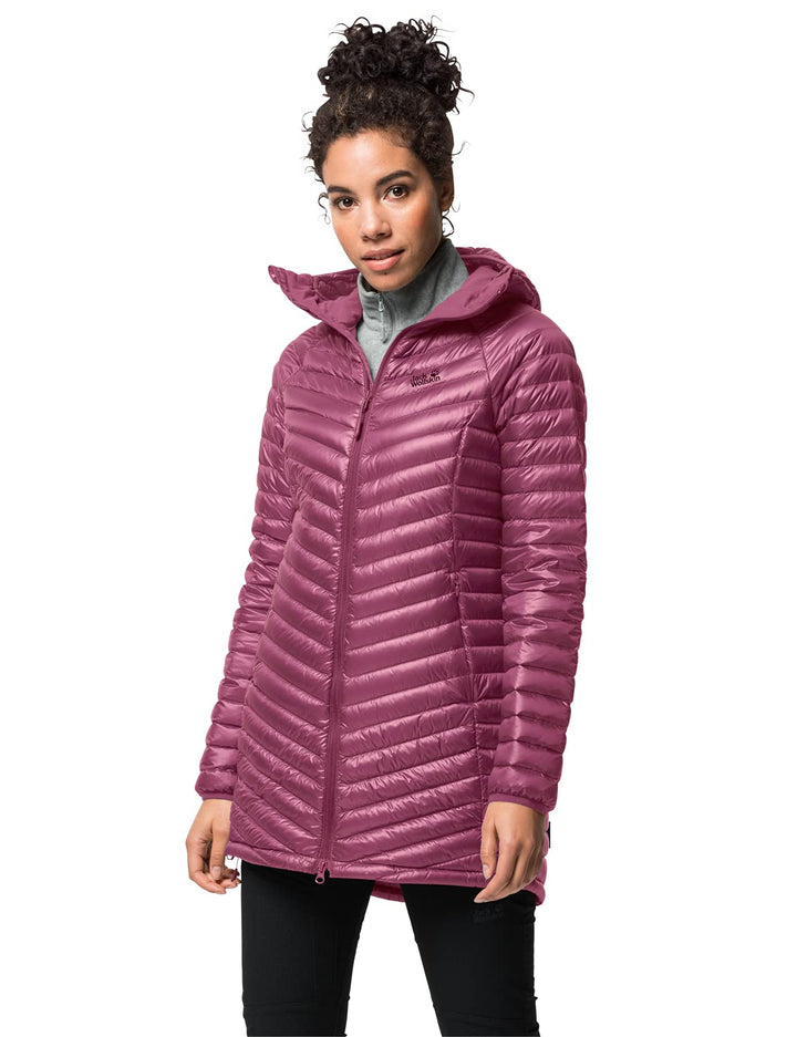 Jack Wolfskin Damen Atmosphere Coat W Winddichter Daunenmantel, XS Violetter Quarz