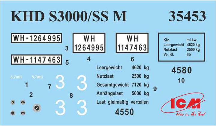 ICM 35453 Modellbausatz KHD S3000/SS M Maultier WWII German Semi-Tracked Truck, Schwarz