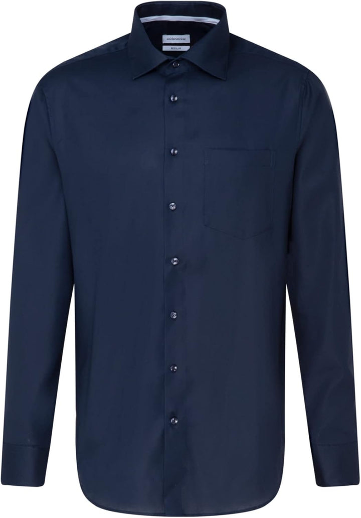 Seidensticker Herren Business-Hemd - Regular Fit - Bügelfrei- Kent-Kragen - Langarm - 100% Baumwolle