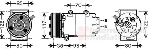 Van Wezel 1800K416 Kompressor, Klimaanlage