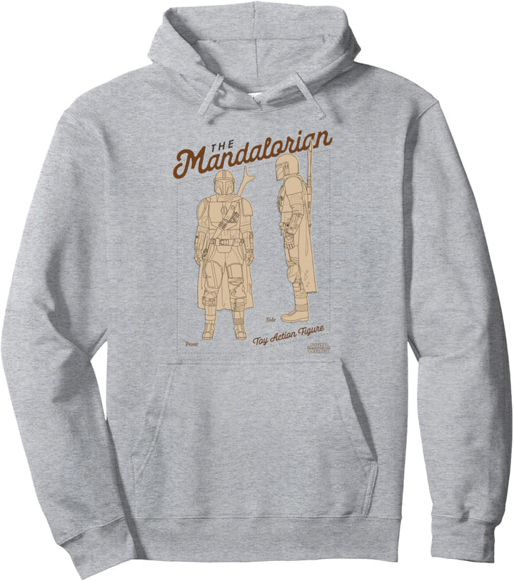 Star Wars The Mandalorian Toy Action Figure Schematic Pullover Hoodie