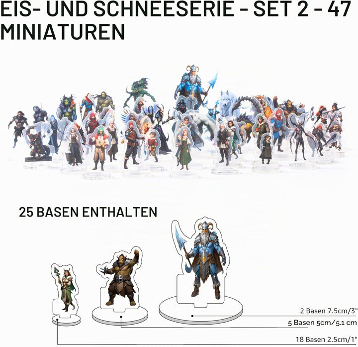 DND Miniatures Bulk Arctic Dungeons and Dragons Starter Set 2D Figures D&D 5E Terrain Minis Kit Path