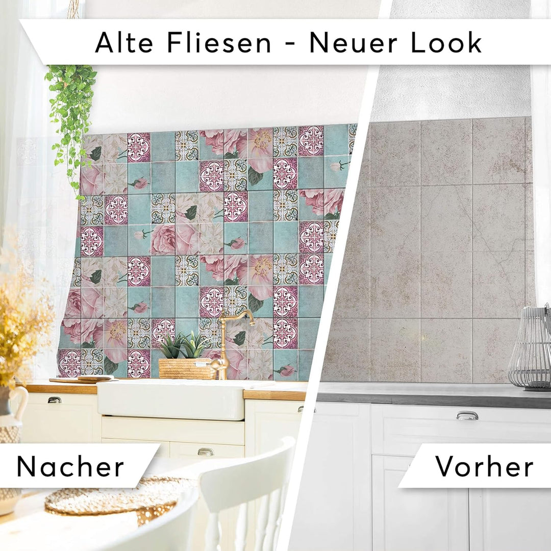 CREATISTO Mosaik-Fliesen Fliesensticker Fliesenfolie - Klebe Folie für Wandfliesen I Stickerfliesen