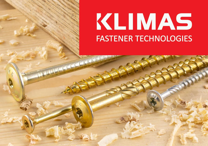 KLIMAS Holzschrauben Torx - Tellerkopfschrauben TX Gelb Schrauben - Flachkopfschrauben Holz - Teller