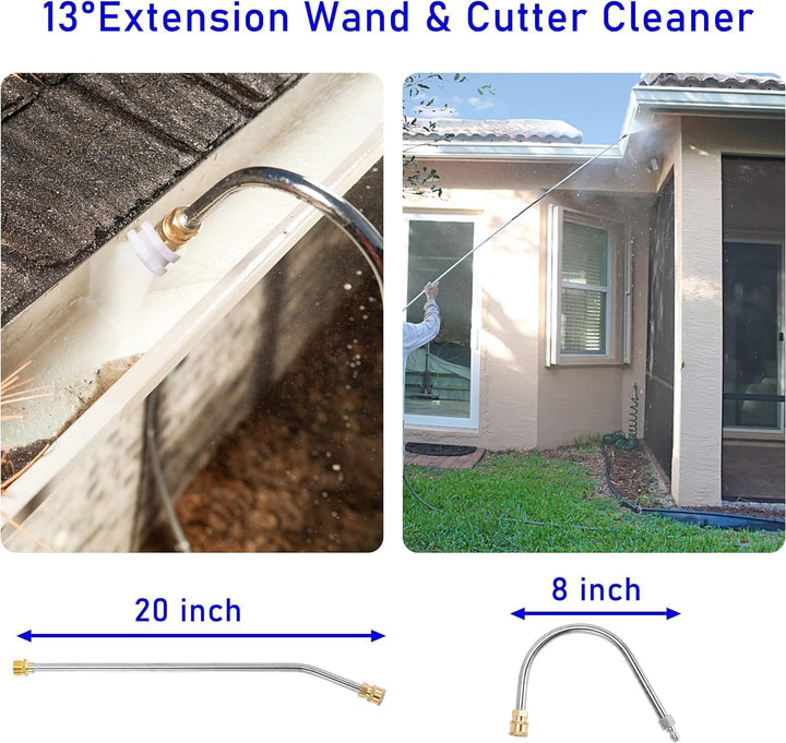 M MINGLE Teleskop-Hochdruckreiniger-Zauberstab, 6 m, Aluminium, Hochleistungsreiniger, Teleskop-Sprü