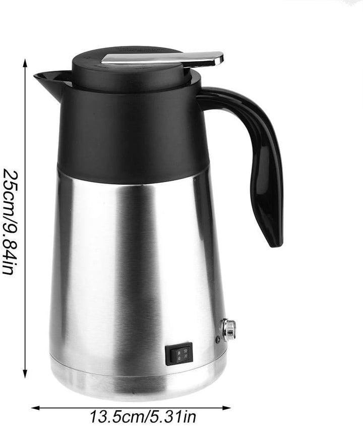 Isolierkanne Thermoskanne Tragbare 1300 ml 12/24 V Reise Auto Lkw Wasserkocher Schnell Kochen mit Zi