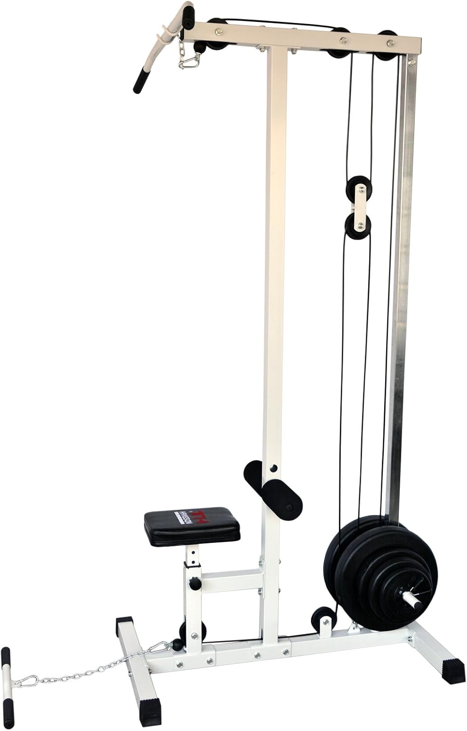 TrainHard Latmaschine Latzugturm Latzugstation Seilzug mit Gewichten 47,5KG