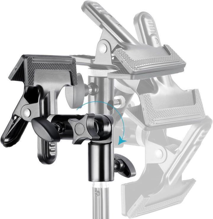 Neewer® 2 Stück Fotostudio Hochleistungs Metallklemmhalter mit 5/8 "Lampenstativ Befestigung für Ref