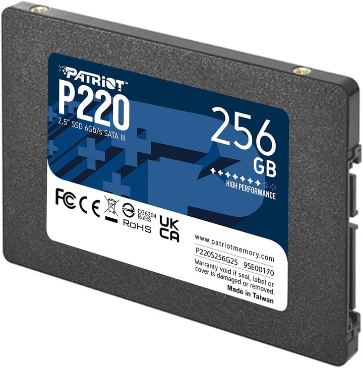 Patriot Memory P220 Internes Solid State Drive 256GB SSD SATA 3 2,5 Zoll, 256GB