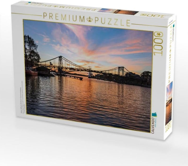CALVENDO Puzzle Kaiser Wilhelm Brücke im Sonnenuntergang 1000 Teile Lege-Grösse 64 x 48 cm Foto-Puzz