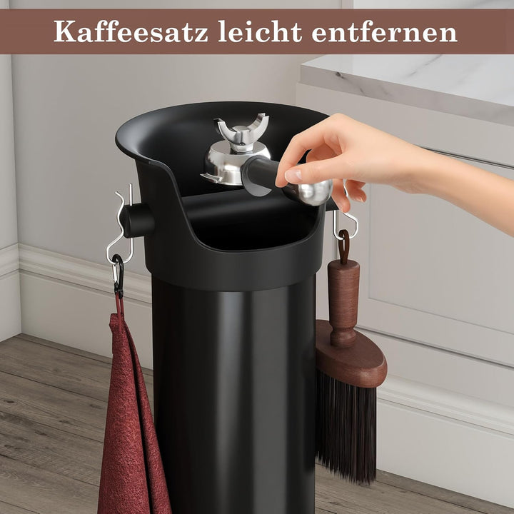 uyoyous Abklopfbehälter Kaffeesatz Zbschlagbehälter Kommerzieller Knock Box mit Abnehmbarer Klopfheb