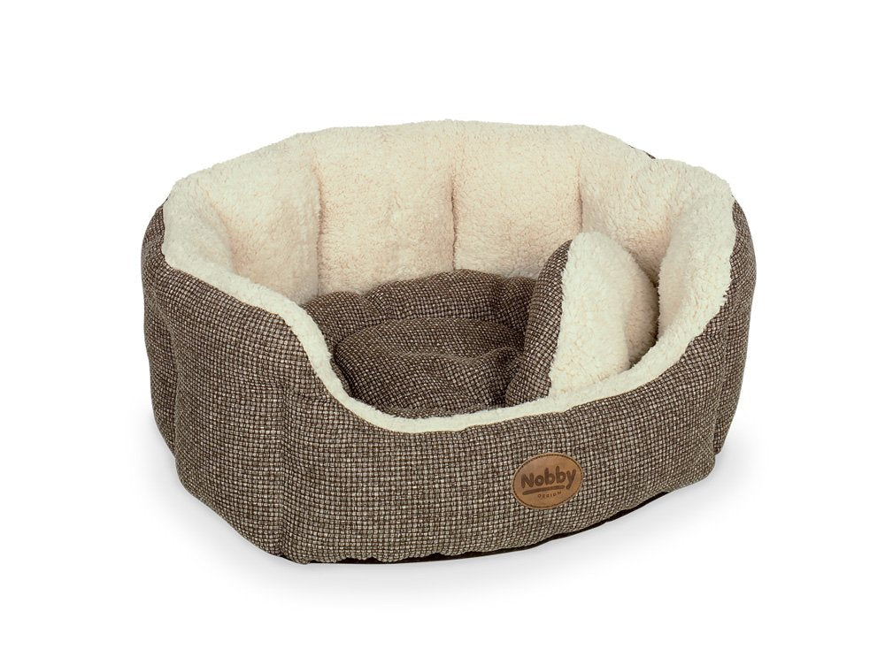 Nobby Komfort Bett oval "ALBA" braun L x B x H: 55 x 50 x 21 cm braun 55 x 50 x 21 cm, braun 55 x 50