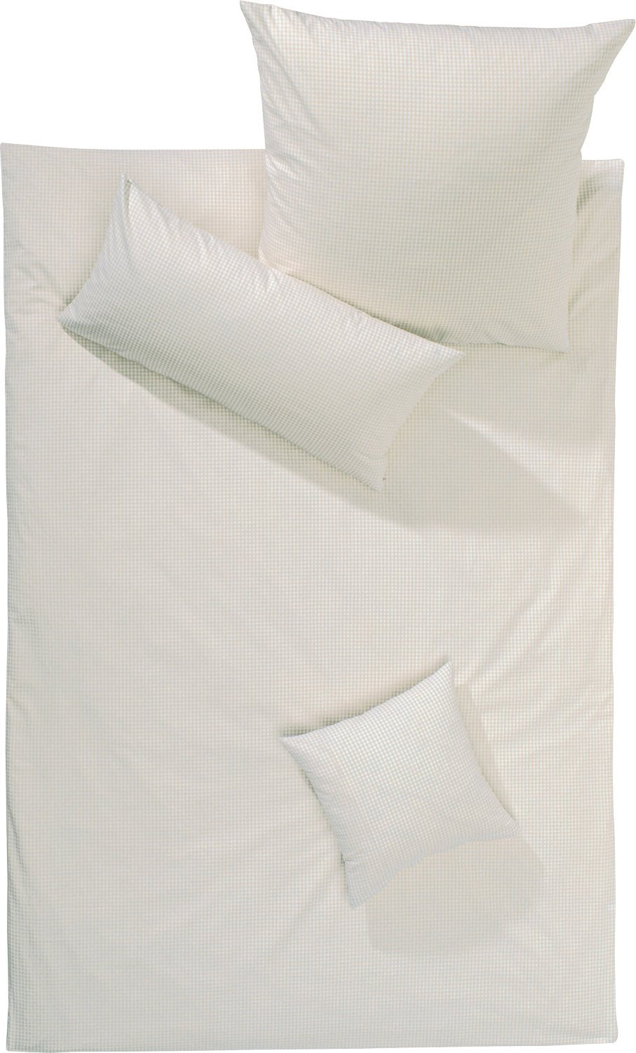 Lorena Batist Bettwäsche Basel Mini-Karo beige 1 Bettbezug 155 x 220 cm + 1 Kissenbezug 80 x 80 cm 1