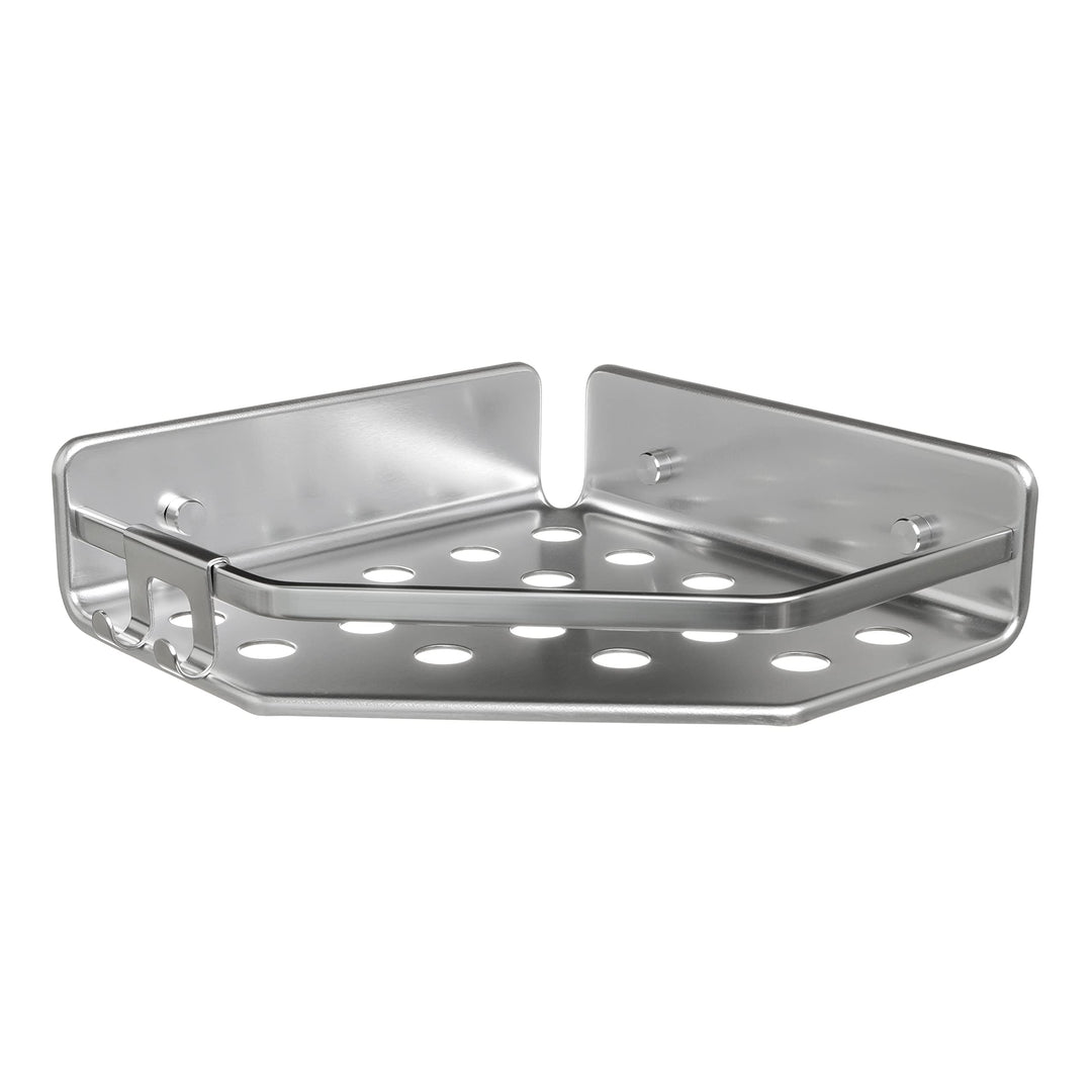 TATAY Duschablage Ohne Bohren Eckig Aluminium | Mit Schrauben und Quick Fix Befestigungssystem | Feu