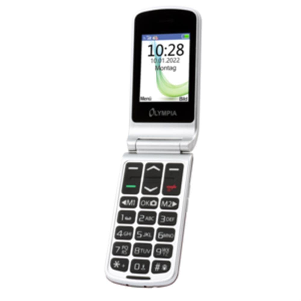 Olympia Style Duo 4G Senioren Mobiltelefon grosse Tasten Klapphandy rot