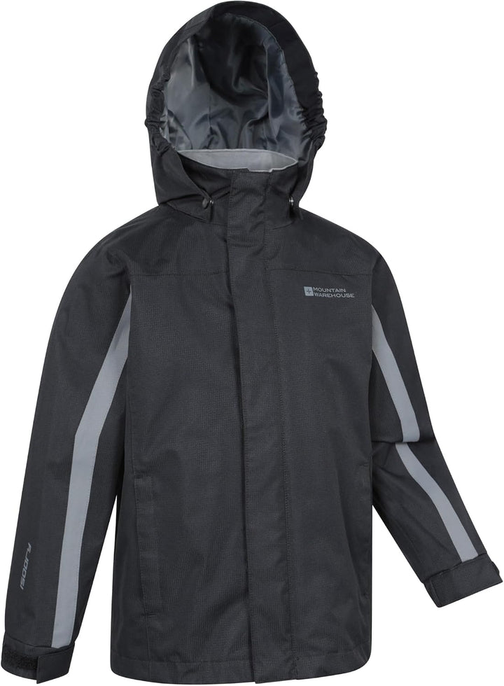 Mountain Warehouse Samson Jacke für Kinder - Regenjacke mit getapten Nähten, verstellbare Bündchen,