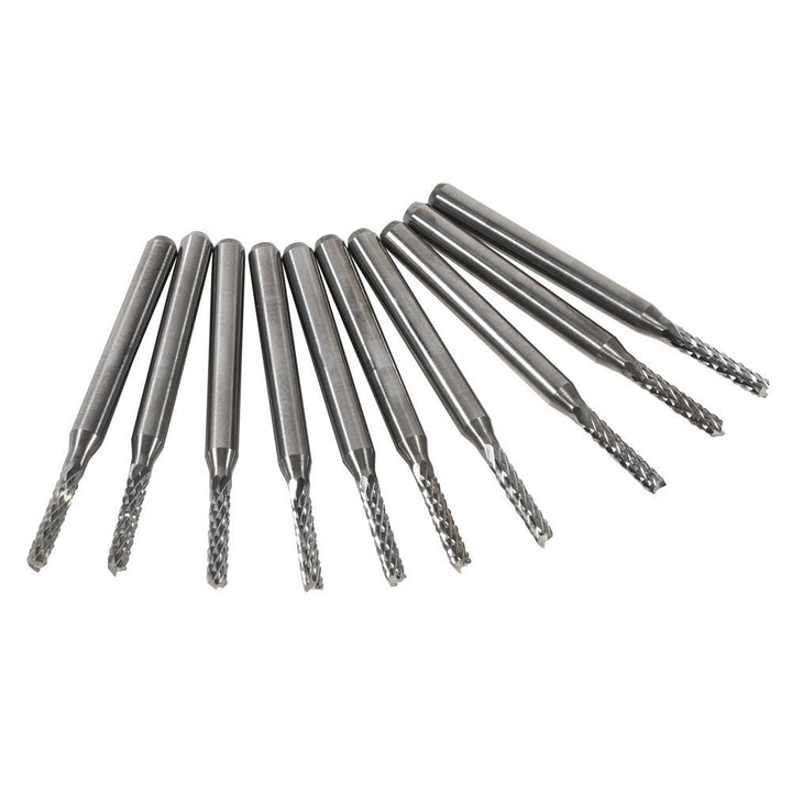 10 Stück 2mm Hartmetall-Schaftfräser, Gravur-Bits, Schnitzbohrer, SMT/CNC/PCB-Fräser, Hartmetall-Frä