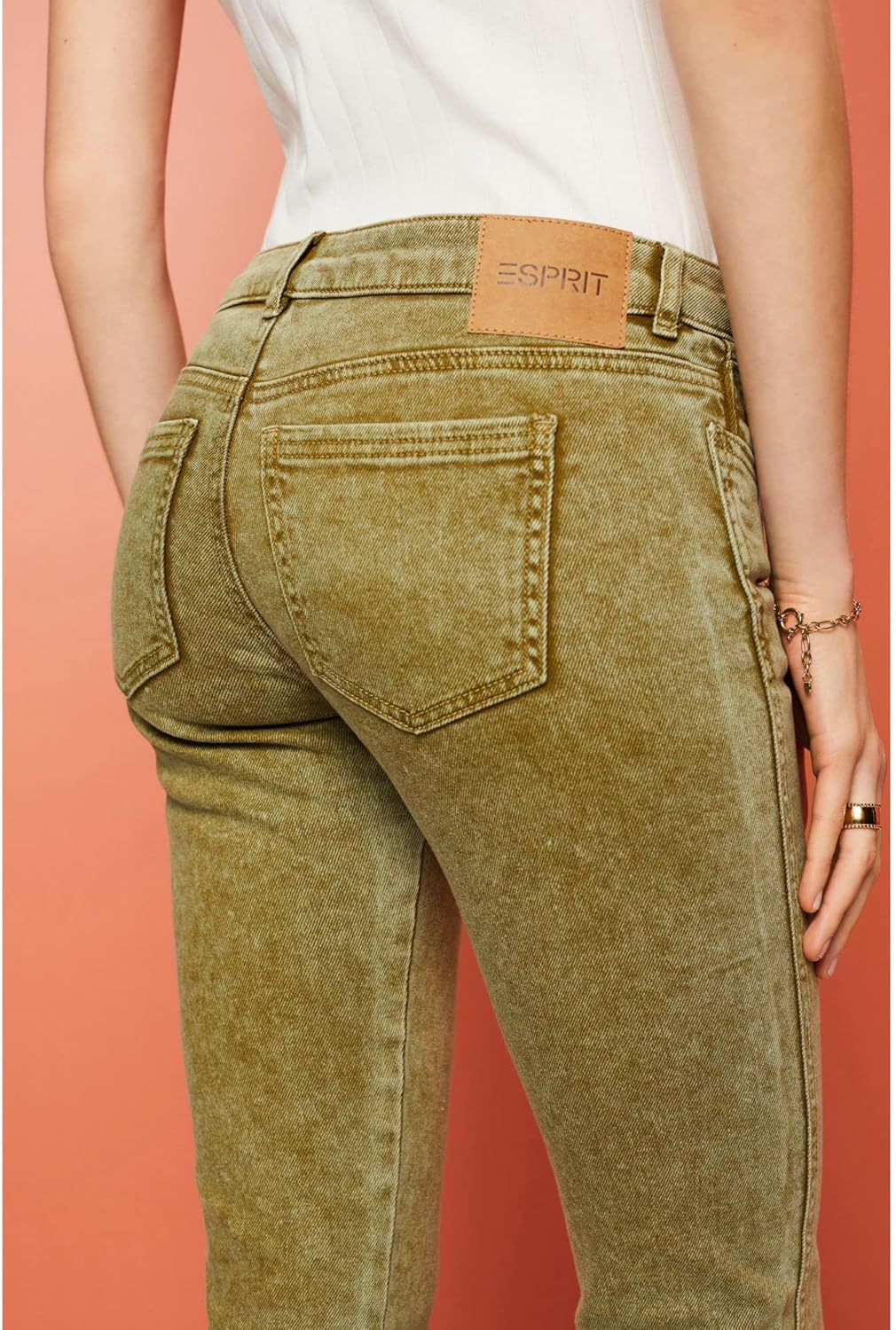 edc by Esprit Capri-Hose aus Twill 25W / 28L 325/Pistachio Green, 25W / 28L 325/Pistachio Green