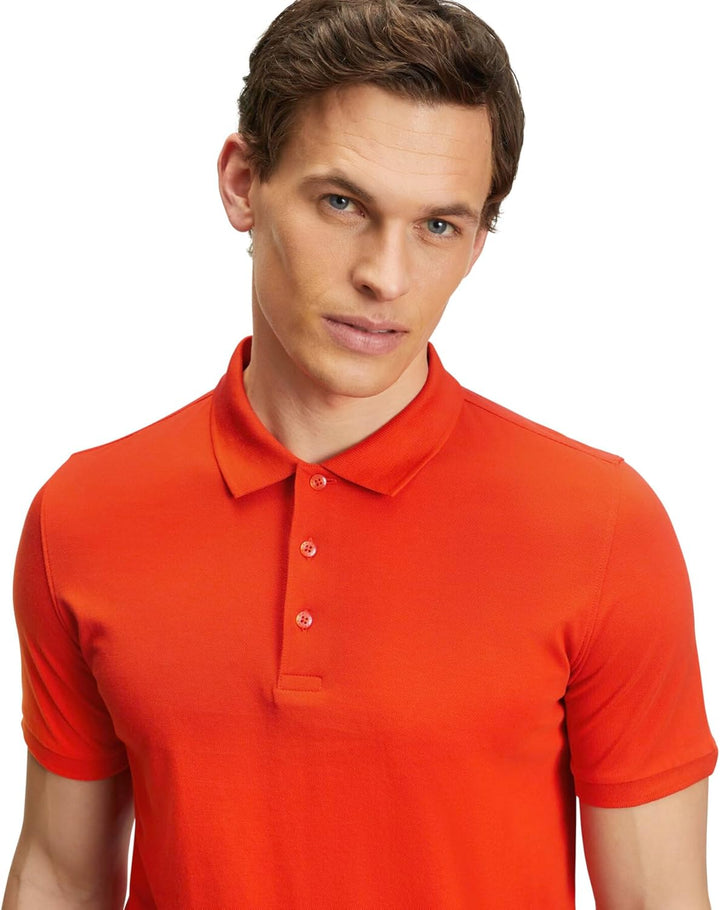 FALKE Herren Basic Polo Shirt Piqué Polohemd weich hautfreundlich atmungsaktive Baumwolle 1 Stück, O