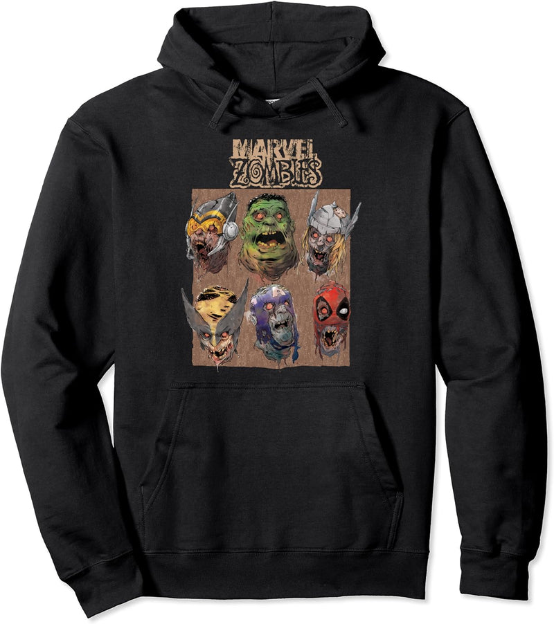 Marvel Zombies Group Shot Face Box Up Pullover Hoodie