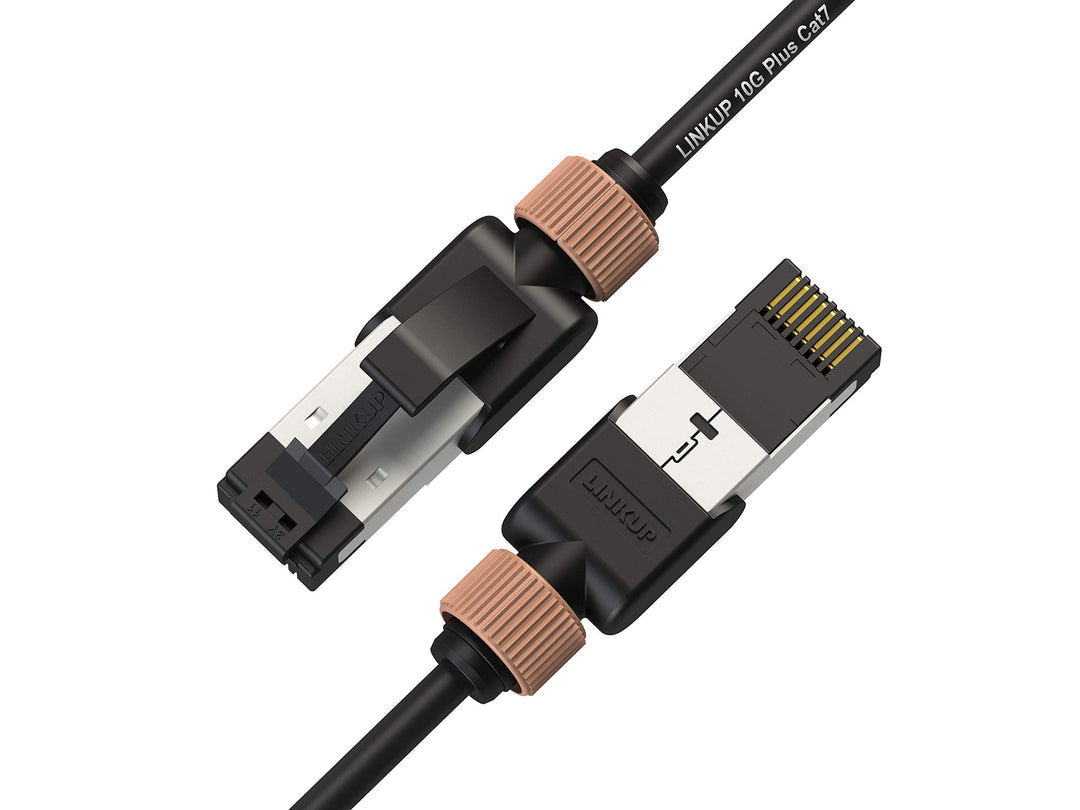 LINKUP - Getestet mit Versiv┃Cat7 Ethernet Patchkabel - 60cm (1er Pack) 10G Doppelt geschirmt RJ45 S
