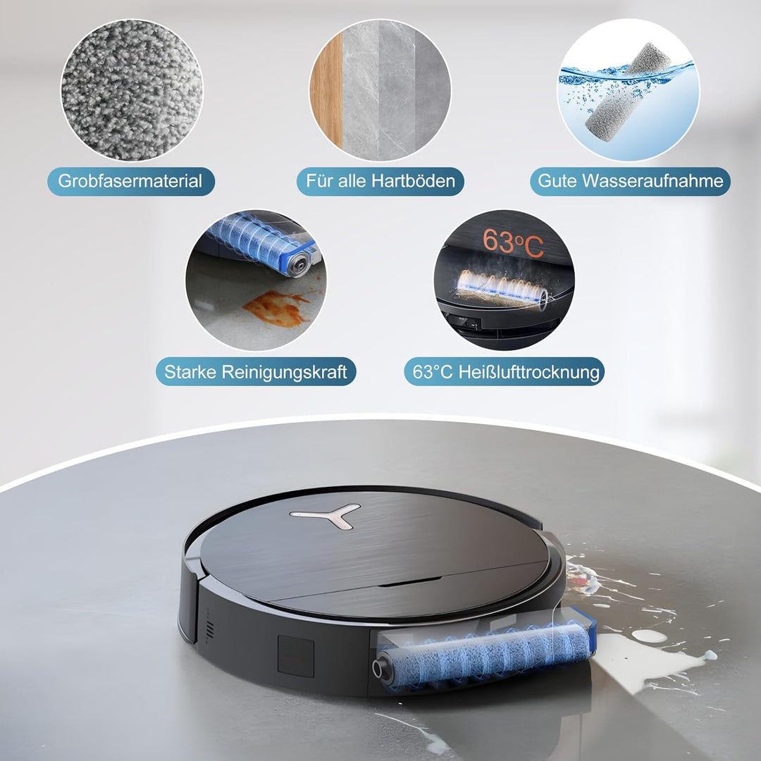 17 Stück Zubehör für ECOVACS DEEBOT X9 PRO Omni / X11 PRO Omni / T80S Omni Saugroboter, 4 Staubbeute