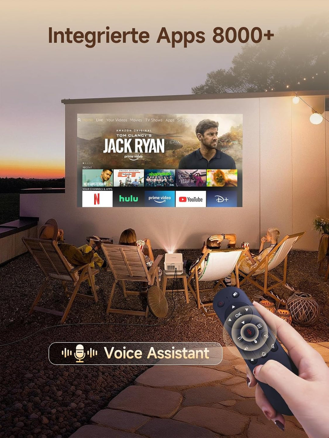 【Android 14 & 800 ANSI】 Magcubic Mini Beamer 4K 8K Unterstützt, Smart Projektor Native 1080P mit WiF