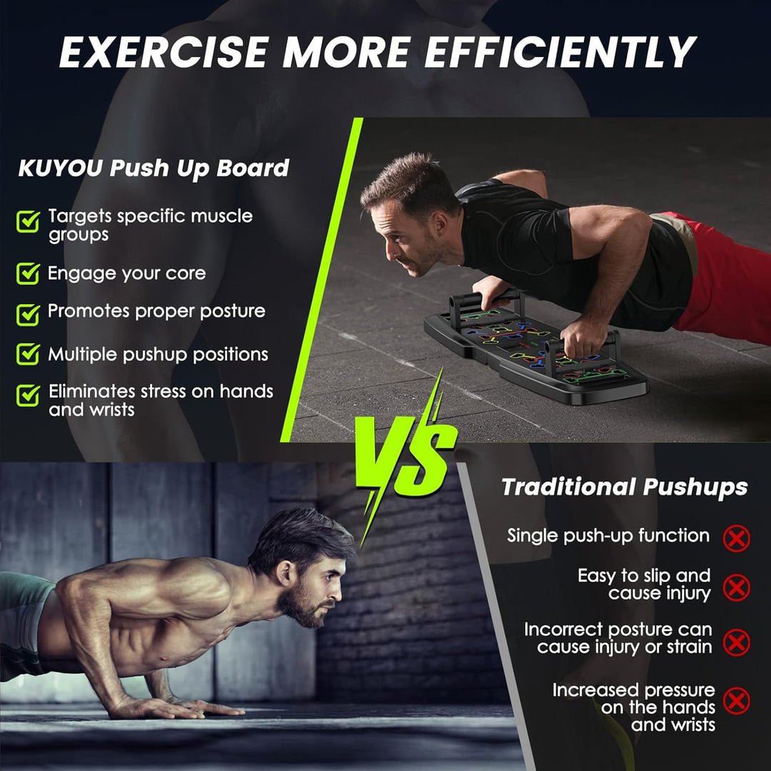 Premium Liegestützbrett Set Push Up Board Verbessertes Konzept 2024 Liegestütze Brett Liegestützgrif
