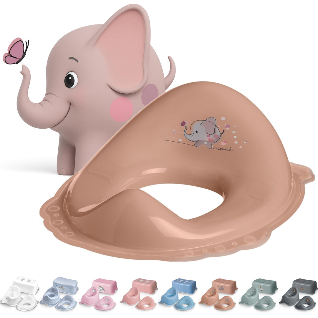 Toilettensitz Kinder Klositz Aufsatz rutschsicher ergonomisch Elefant rosa - Toilettenaufsatz Kinder