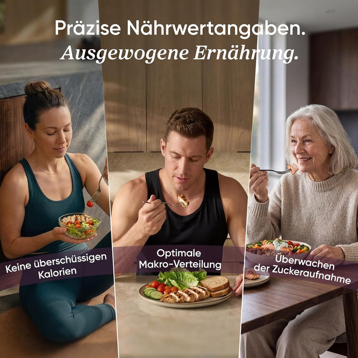 Cosori Küchenwaage digital Ernährungswaage-App,Offline-Modus,USB aufladbar Dunkelgrau, Dunkelgrau