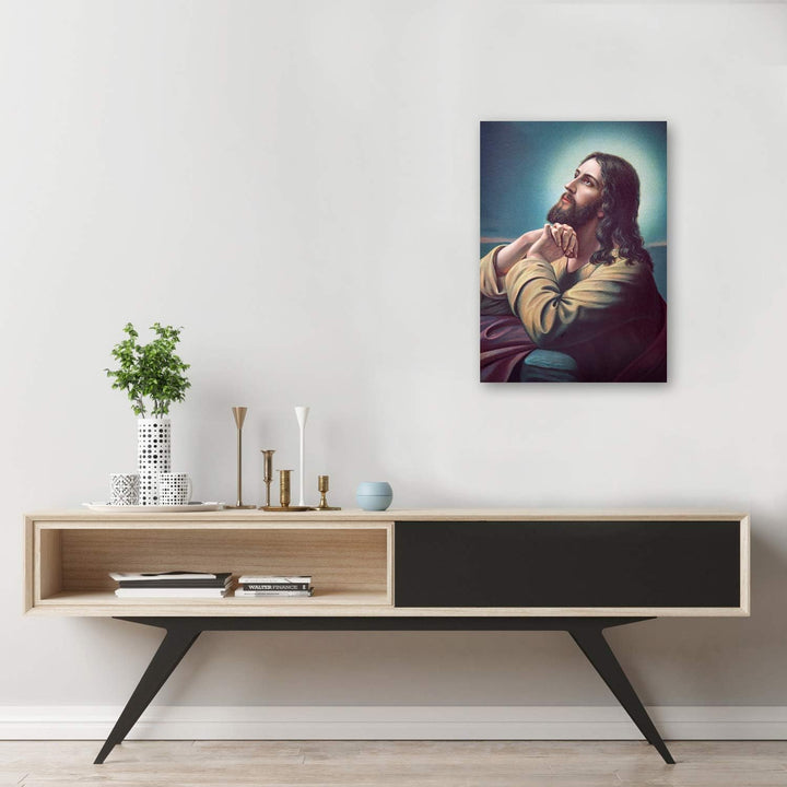 Wanddeko Jesus Christus Kunst modern Bilder für Wohnung mehrfarbig 60x90 cm Deko Paneel 60x90 cm meh