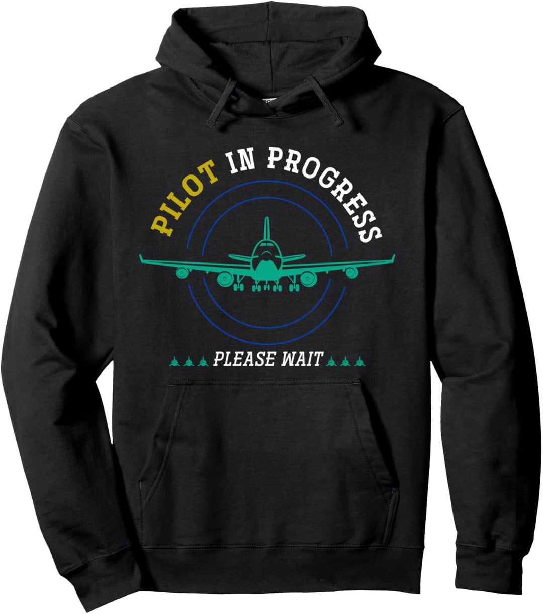 Flughafen Flugzeug Flieger Geschenk Zukünftiger Pilot Pullover Hoodie