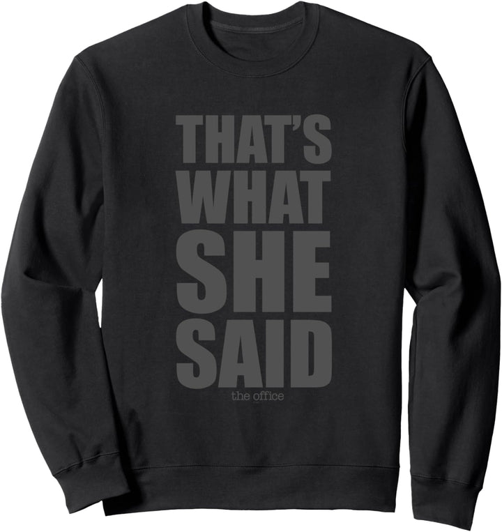 The Office Das sagte sie dunkelgrau Sweatshirt