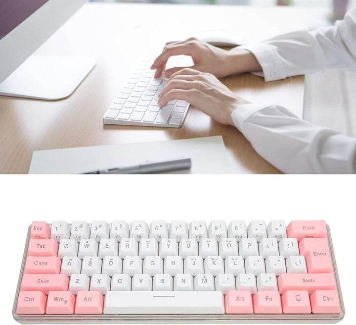 60% Kabelgebundene Gaming-Tastatur, 61 Tasten RGB-Tastatur für PC, Kabelgebundene Kompakte PC-Tastat