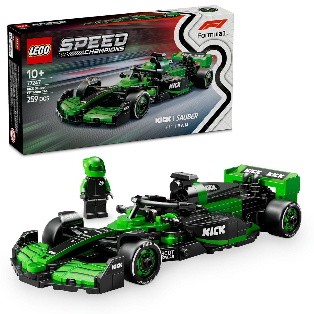 LEGO Speed Champions Kick Sauber F1 Team C44 Rennauto - Spielzeug mit Formel 1 Minifigur zum Sammeln