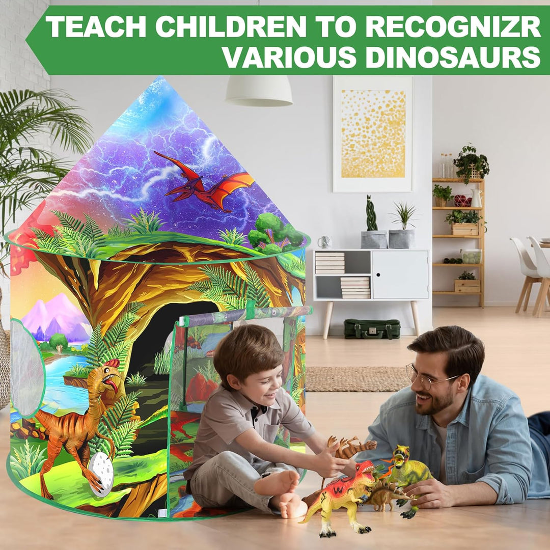 Dinosaurier Kinderzelt Spielzelt Für Jungen Und Mädchen Pop-Up Zelt Für Drinnen &amp; Draussen,Faltbares