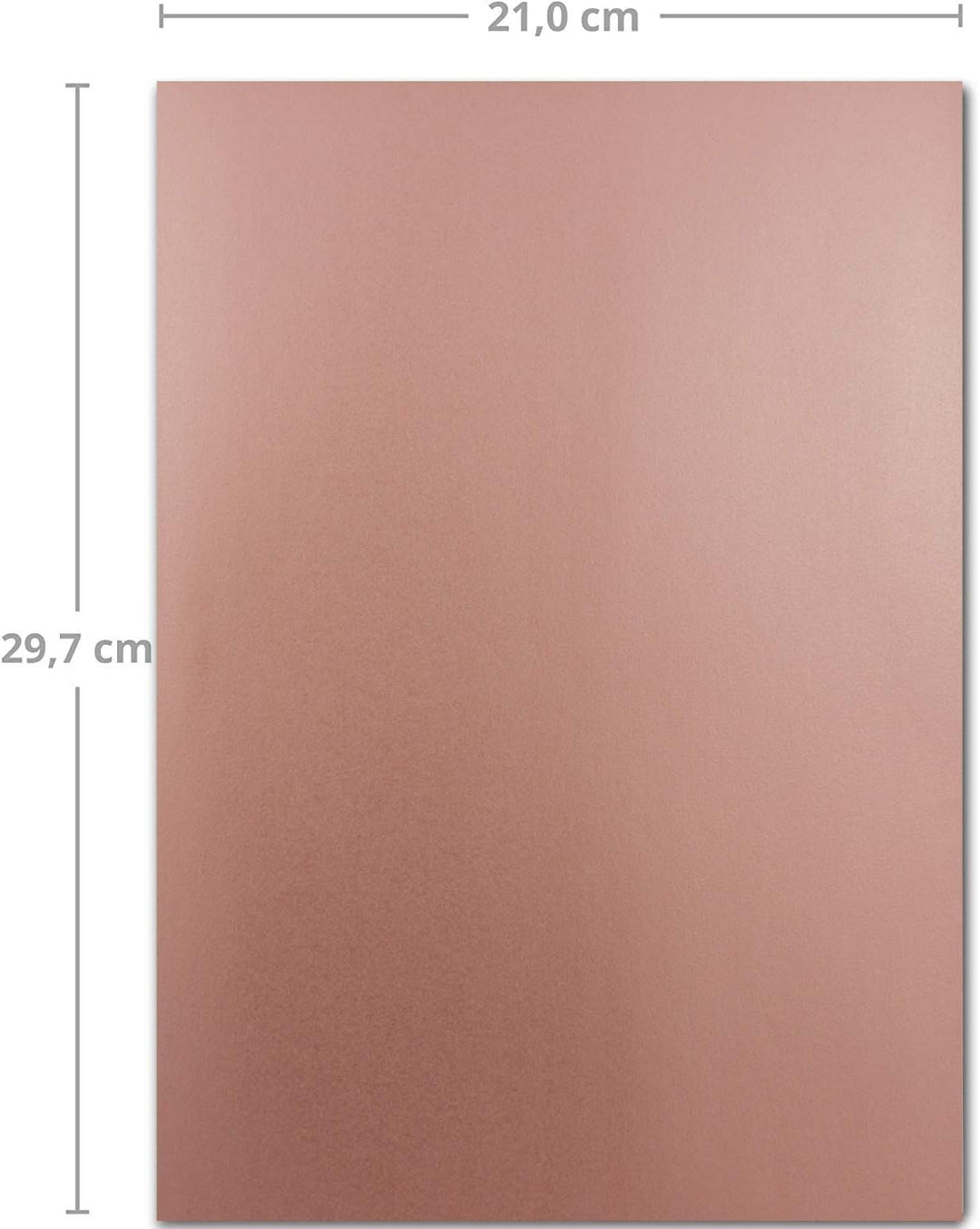 Metallic Papier DIN A4 21,0 x 29,7 cm - Bronze Metallic - 100 Stück - glänzendes Bastelpapier 90 g/m