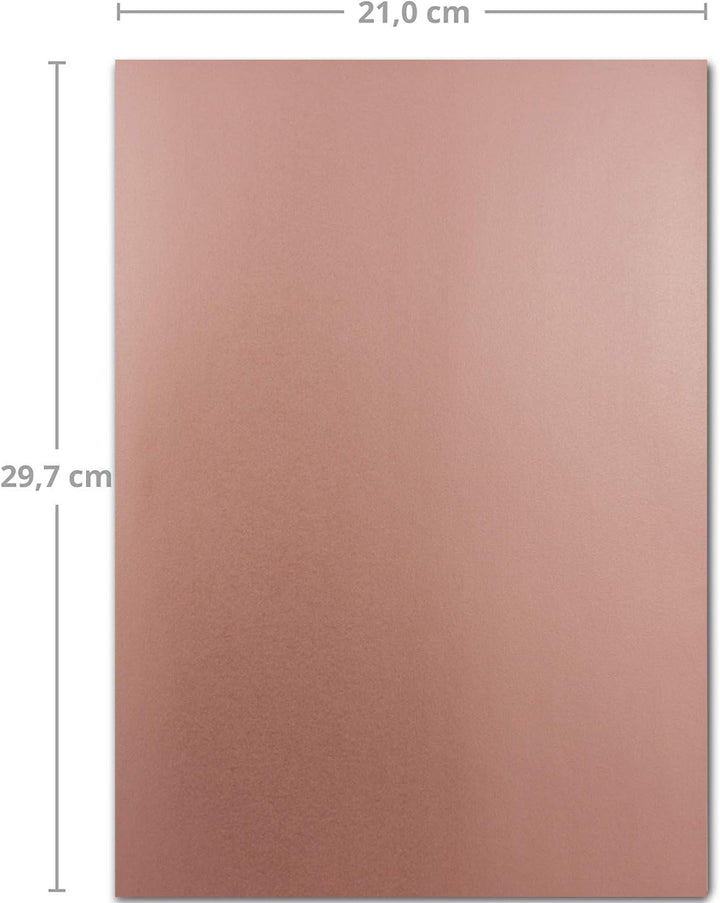 Metallic Papier DIN A4 21,0 x 29,7 cm - Bronze Metallic - 100 Stück - glänzendes Bastelpapier 90 g/m