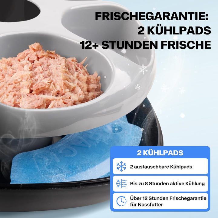 Pet Prime Futterautomat für Katzen (Nassfutter) – 6 Mahlzeiten, Intellegenter automatischer Feeder,