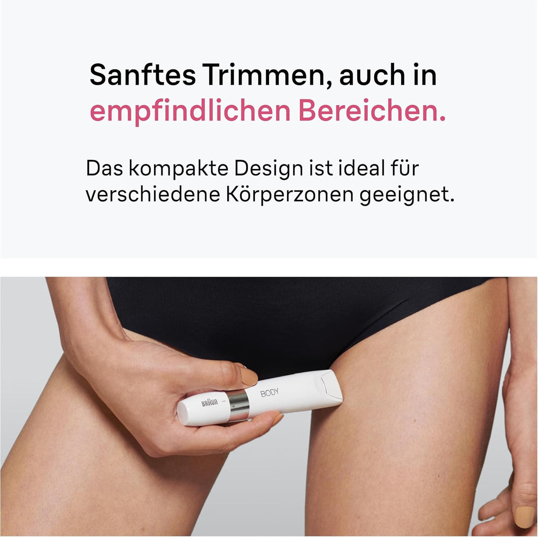 Braun Body Mini-Trimmer Damen, Haarentfernung, BS1000, Weiss
