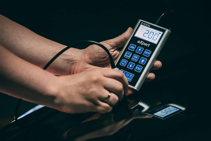 Blue Technology Schichtdickenmessgerät für auto E-12-S-AL eXpert | Lackmessgerät für Stahl und Alu-K
