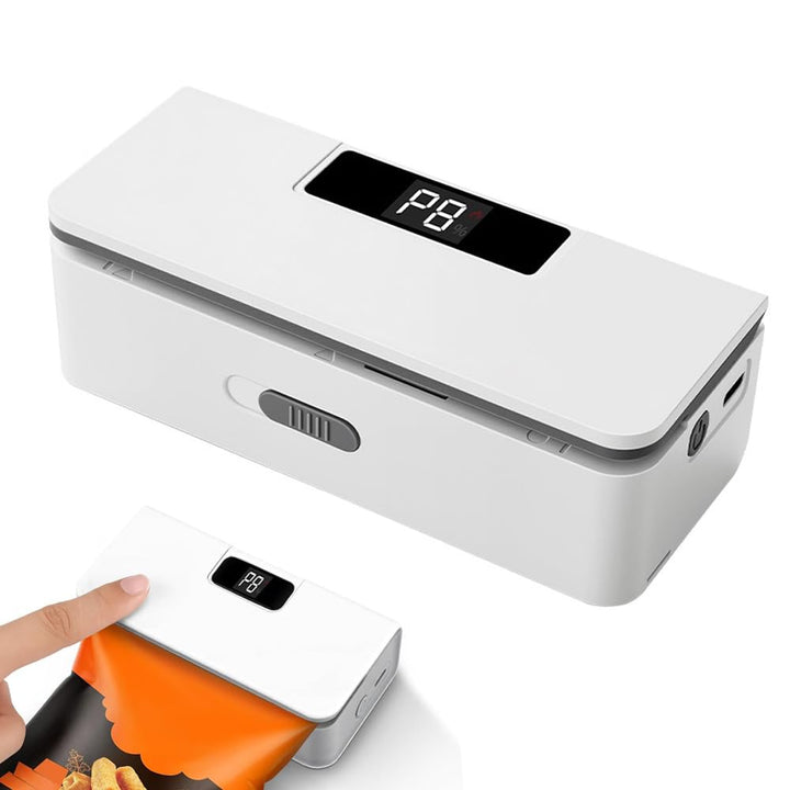 Mini Folienschweissgerät, 2 in 1 Bag Sealer, Tragbarer Heisssiegelgerät mit 8 Gängen, Mini Beutelver