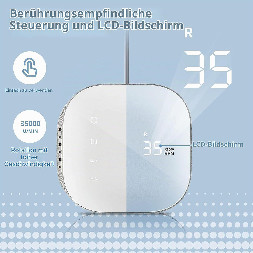 Madenia Elektrische Nagelfräser TouchPro Gelnägel 35000 U Min Profi Nagelfeile Elektrische Maniküre