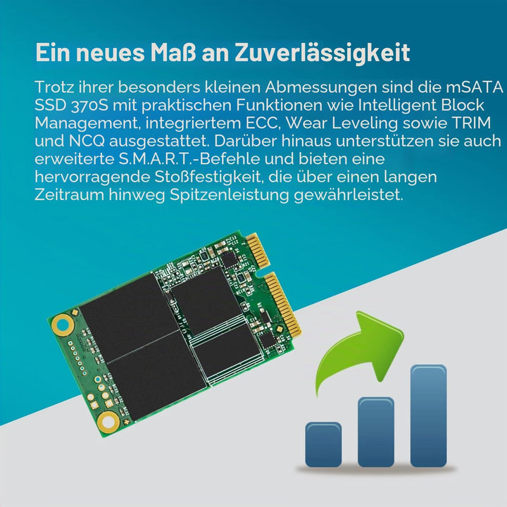 Transcend 32GB SATA III 6Gb/s MSA370S mSATA SSD 370S SSD TS32GMSA370S MLC 32GB, MLC 32GB